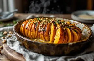 Attention : cette courge butternut tranchée comme un rôti et gratinée au four va illuminer votre automne