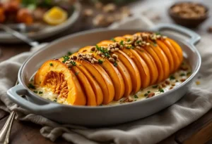 Attention : cette courge butternut tranchée comme un rôti et gratinée au four va réchauffer tout votre automne