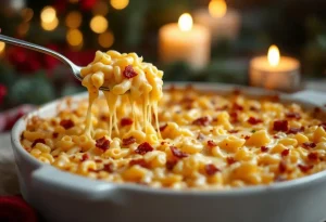 Ce gratin de coquillettes aux lardons fait toujours un carton sur la table du réveillon de Noël