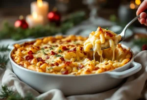 Ce gratin de coquillettes aux lardons fait toujours un malheur sur la table du réveillon de Noël