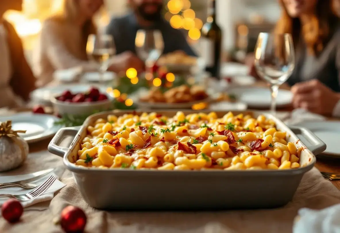 Ce gratin de coquillettes aux lardons fait toujours un malheur sur la table du réveillon de Noël en famille