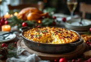 Ce gratin de coquillettes aux lardons fait toujours un malheur sur la table du réveillon de Noël en famille