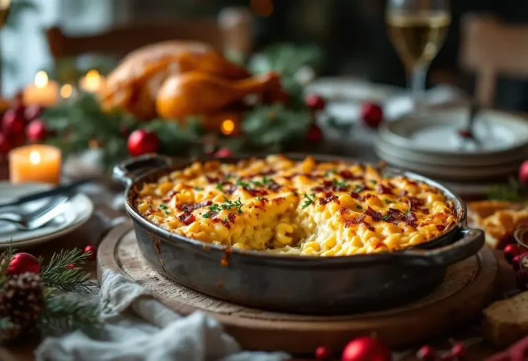 Ce gratin de coquillettes aux lardons fait toujours un malheur sur la table du réveillon de Noël en famille