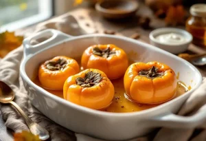 Cet incroyable kaki rôti de Laurent Mariotte va devenir votre dessert d’automne préféré (fondant, parfumé, impossible d’y résister)