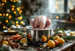 Chapon de Noël : avant le passage au four, presque personne ne fait ce geste avec une marmite qui évite la viande sèche