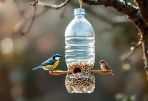Comment une simple bouteille plastique devient une mangeoire idéale pour les oiseaux