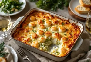 Gratin poireaux–Saint-Jacques : si facile à préparer, digne d’un vrai repas de fête