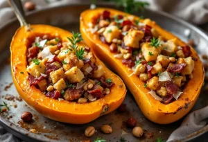 Pourquoi cette butternut farcie au lard et aux noisettes va vite s’imposer comme votre plat préféré du moment