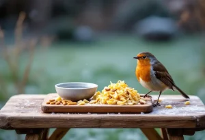 Rouges-gorges au jardin : ce soir, mettez dehors cet aliment de base à 3 centimes que presque tous les jardiniers oublient