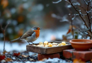 Rouges-gorges au jardin : ce soir, mettez dehors cet aliment de base à 3 centimes, que presque tous les jardiniers oublient