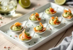 Cuillères apéritives avocat–saumon fumé : ultra fraîches, prêtes en quelques minutes