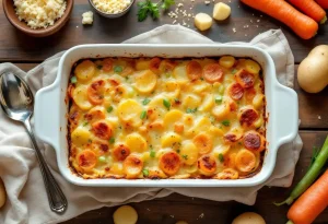 Gratin de pommes de terre, poireaux et carottes : fondant, bien doré et ultra facile à préparer