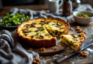 La quiche sans pâte que je prépare en boucle dès qu’il fait froid : poireaux, champignons, chèvre, effet bluffant garanti
