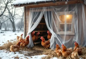 Pourquoi de plus en plus d’éleveurs installent un rideau dans leur poulailler en hiver (et ce que ça change vraiment pour la qualité de leurs œufs)