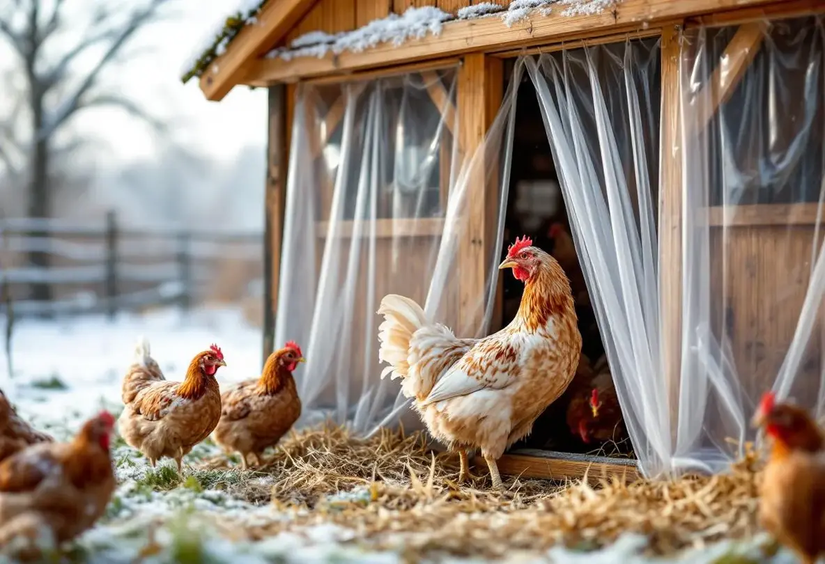 Pourquoi de plus en plus d’éleveurs installent un rideau dans leur poulailler en hiver (et ce que ça change vraiment pour la qualité des œufs)