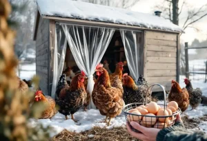 Pourquoi de plus en plus d’éleveurs installent un rideau dans leur poulailler en hiver (et comment cela transforme vraiment la qualité de leurs œufs)