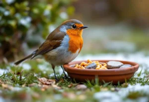 Rouges-gorges : ces deux aliments tout simples au jardin cet hiver les font revenir sans cesse chez vous