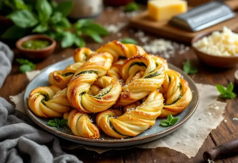 Torsades feuilletées pesto-parmesan : ultra croustillantes, prêtes en 10 minutes