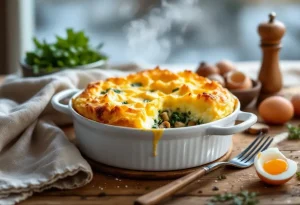 Un nuage d’œufs, des épinards fondants et des champignons dorés : la recette d’hiver qui réconcilie gourmandise et dîner facile