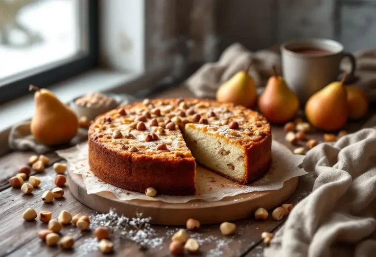 Un nuage de douceur aux fruits : le gâteau poire-noisette ultra moelleux prêt en 10 minutes pour régaler les goûters d’hiver