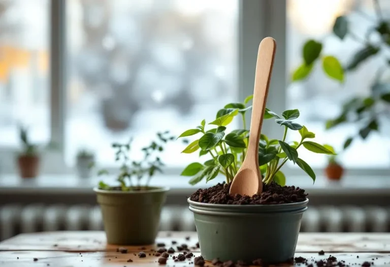 Vos plantes jaunissent en hiver ? Ajoutez cette cuillère avant qu’il ne soit trop tard Vos plantes jaunissent en hiver ? Ajoutez cette cuillère avant qu’il ne soit trop tard