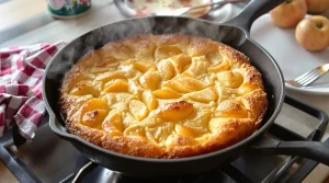 Ce gâteau aux pommes sans four m’a sauvé, prêt en 10 min à la poêle