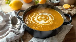 La soupe de lentilles corail au poireau et citron qui réchauffe sans alourdir : la recette idéale des soirs d’hiver