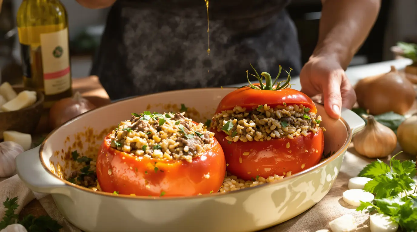 tomates farcies recette de grand-mère avec riz